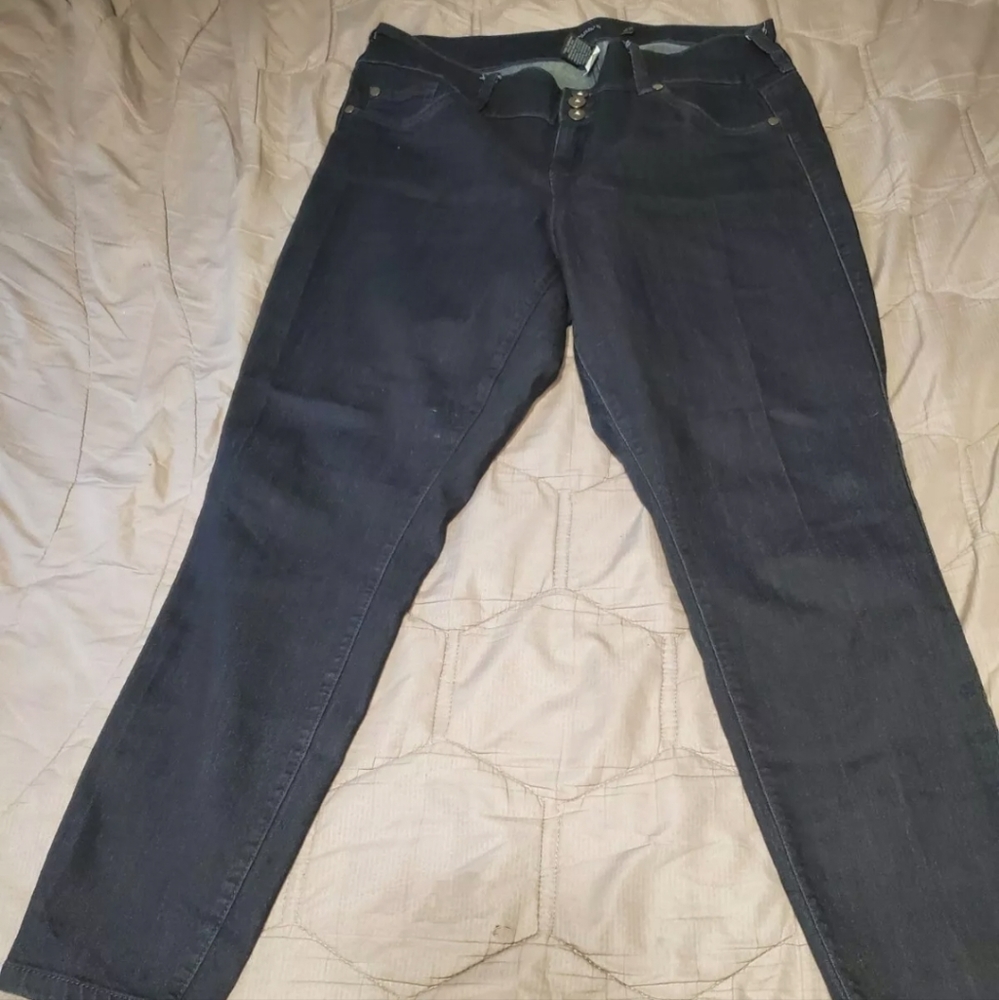 Torrid Denim Jeans Women Skinny Dark Blue 16R Zip Fly Cotton Blend